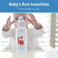 thumbnail image 3 of Dr. Brown's Milestones Narrow Sippy Bottle, 100% Silicone Spout, 8oz/250ml, 6m+, BPA Free, Fox/Lion, 2 Pack, 3 of 11