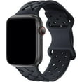 thumbnail image 2 of KOMI Silicone Braided Weave Bands Compatible with Apple Watch 38mm 40mm 41mm 42mm 44mm 45mm 49mm, Replacement Sport Breathable Strap for iWatch Series 9/8/7/6/5/4/3/2/1 Ultra/2 SE Women Men, Midnight, 2 of 8
