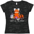 thumbnail image 3 of Inktastic Red Panda Craft All The Things Women's T-Shirt, 3 of 5