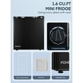 thumbnail image 4 of 1.6 Cu.ft Mini Fridge for Bedroom with Freezer, Small Compact Single Door Refrigerator, 7-Level Adjustable Thermostat, Black, 4 of 13