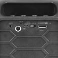 thumbnail image 2 of QFX BT-60-BLK LED Party Lights, FM Radio, and Microphone Inpu Bluetooth Portable Speaker , Black, 2 of 7