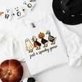 thumbnail image 2 of Just a Spooky Goose Sweatshirt – Playful Ghastly Geese Design – Halloween Vibes – Perfect for Trick-or-Treaters, 2 of 3