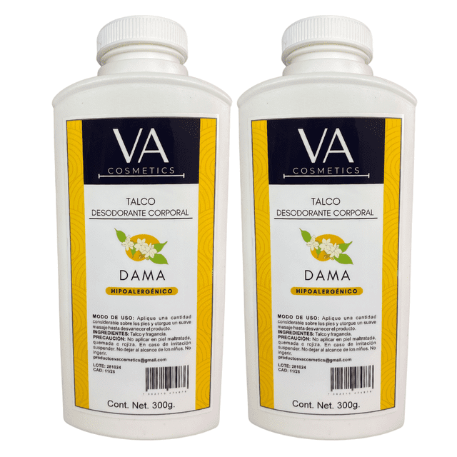 Talco Corporal Dama 2 piezas VA