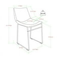 thumbnail image 4 of Walker Edison Chaises de Salle à Manger en Faux Cuir, Gris (Ensemble de 2), 4 of 4