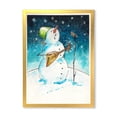 thumbnail image 3 of Designart Christmas Snowman Playing Guitar IV Traditional Framed Wall Art, 3 of 4