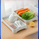 thumbnail image 4 of Bandeja de té creativa para el hogar Bandeja de drenaje de plástico de doble capa Bandeja de té para la sala de estar Bandeja de frutas para el hogar Juego de té Bandeja de almacenamiento, 4 of 6