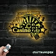 thumbnail image 5 of Craftnamesign Custom Casino Gambling Dice Poker Metal Wall Art LED Light, Custom Casino Name Sign, 5 of 5