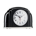 Crosley Black Vintage Art Deco Analog QA Desk or Bedside Alarm Clock