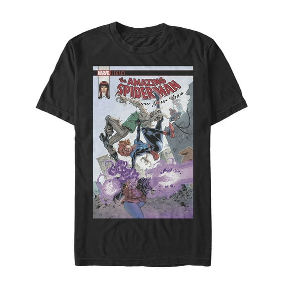Men's Marvel Legacy Spider-Man Renew Your Vows  Graphic Tee Black X Large