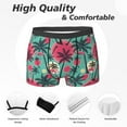 thumbnail image 2 of Men's Boxer Briefs, Red Bird palm trees Soft Comfy Mens Underwear Boxer Briefs Breathable With Widen Waist, 2 of 7