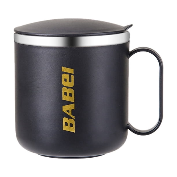 Taza térmica de acero inoxidable con tapa,doble pared,para té,café y bebidas frías o calientes,ideal para el hogar,la oficina y viajes.