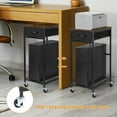 thumbnail image 2 of Support Tour d'Ordinateur avec Tiroir, Chariot d'Ordinateur Mobile avec Rangement, Support en Métal pour CPU sur Roulettes, Tour pour Pc, Support Roulant pour Tour d'Ordinateur au Sol pour Bureau, 2 of 7