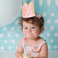 thumbnail image 2 of LHX Half Birthday Hat Caps Decorative Kids Party 1/2 Decorations Children Headwear Hats for The Crown Toddler, 2 of 6
