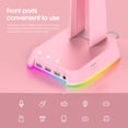 thumbnail image 3 of Soporte de pantalla Para auriculares ONIKUMA ST-2 Likrtyny con 3 puertos USB rosa, 3 of 4