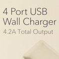 thumbnail image 3 of Insignia Universal 4.2-Amp 4 Port USB Wall Charging Adapter Charger - White, 3 of 3