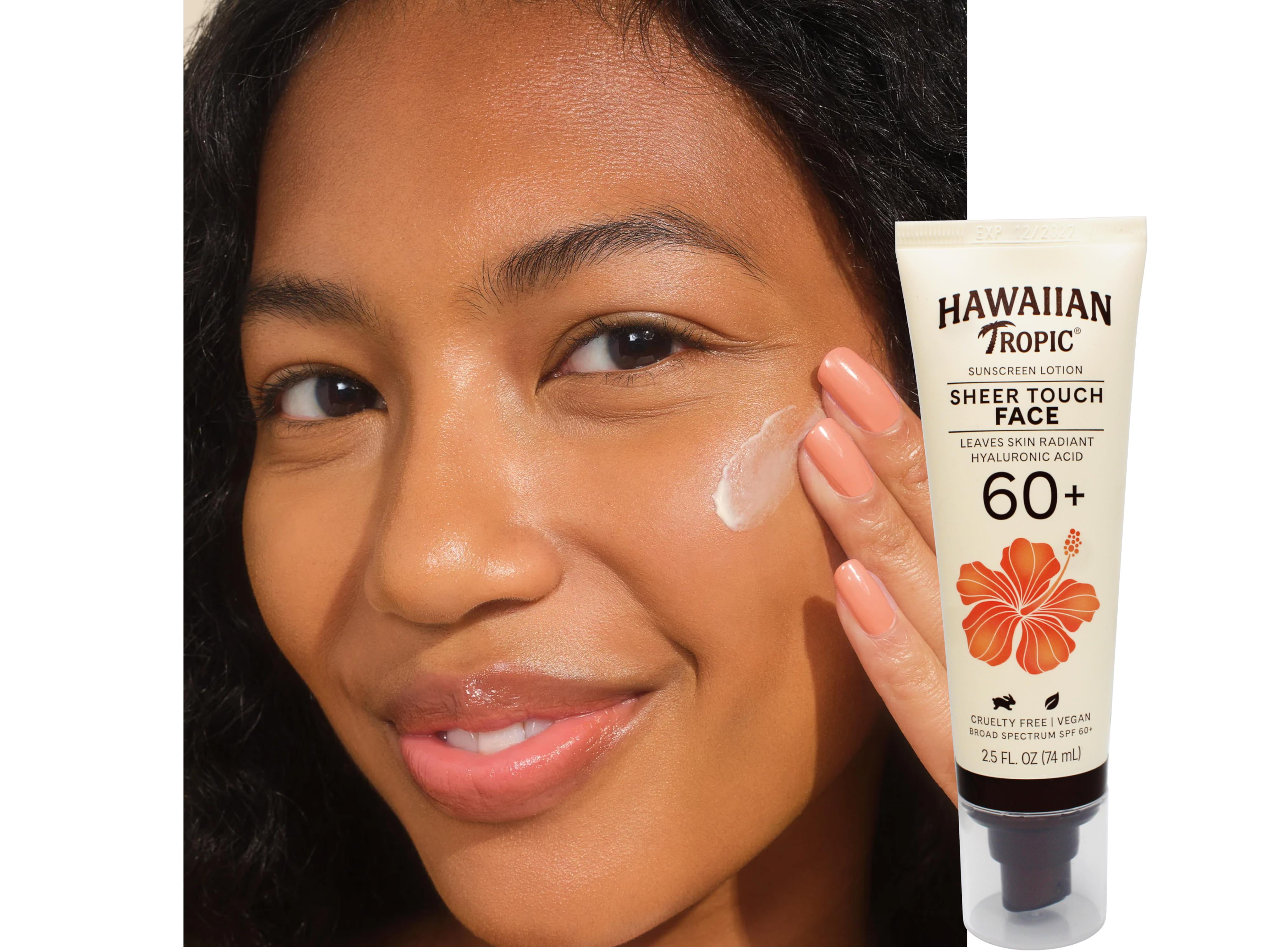 2 Pack - Hawaiian Tropic Sheer Touch Face Sunscreen Lotion SPF 60, 2.5 FL OZ