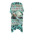 thumbnail image 2 of HELLHERO Loose Fit Bathing Suit Cover Up for Summer Polyester Lightweight Long Kimono Swimsuit Cover Up Turtle Print, 2 of 6