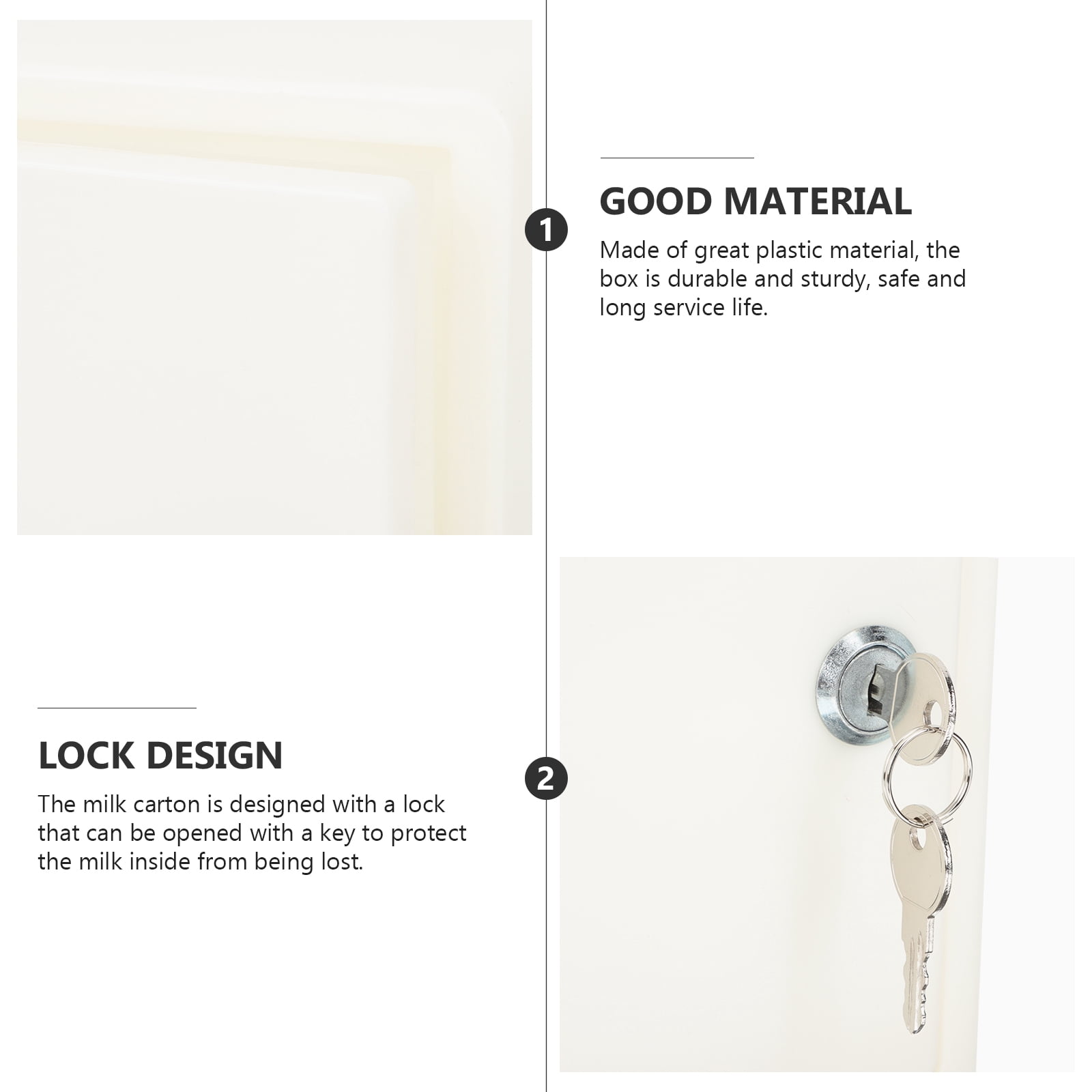 Door Milk Box Lockable Mailbox Locking Mailboxes Locked Small Posts for outside