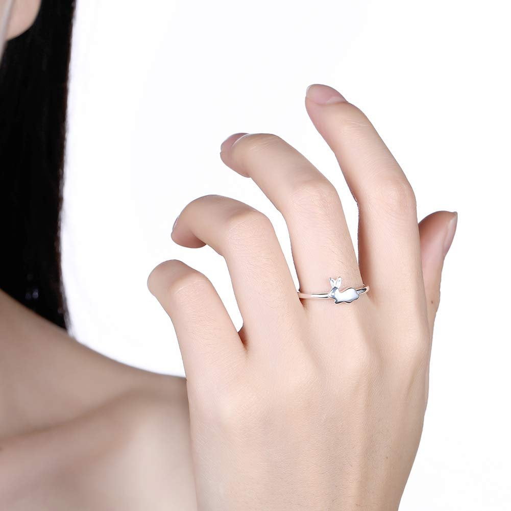 Adorable Bunny 925 Sterling Silver Ring Ginger Lyne Collection