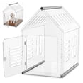 thumbnail image 3 of Qiyester Acrylic Dog House Clear Pet Nest Kennel Kitten Crate Lockable Breathable for Most Small Dogs Cats Pets, 3 of 9