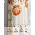 thumbnail image 6 of Orange Green Pumpkins Fall Sheer Curtains 84 Inch Length 2 Panels Set for Living Room/Bedroom, Thanksgiving Botanical Semi Curtain Sheers Drapes Rod Pocket Curtains Window Treatment Set 52''x84''x2, 6 of 7