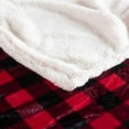 thumbnail image 6 of Christmas Sherpa Throw Blanket Super Soft Warm Buffalo Plaid Plush Blanket Cozy Fuzzy Flannel Blanket for Couch Sofa Bed Winter Decor Red Black Checkered Throw, 6 of 6