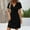 B319 Black sundresses for women clearance under $5, variant on Women Dresses Under $10! Xqxayjr Women's Summer Casual Sundress Aline Short Sleeve Flowy Swing Midi Beach Party Dress Twist Front V Neck Tshirt Graduation Dress