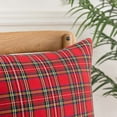 thumbnail image 4 of 4 Pack Christmas Plaid Decorative Throw Pillow Covers Scottish Tartan Cushion Case for Farmhouse Home Holiday Decor Red and Green, 20 x 20 Inches - D, 4 of 5
