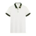 thumbnail image 5 of Fznquz White Men's Shirts Short Sleeve Casual Summer Polo Collared Button Dry Fit Shirts for Men S, 5 of 5