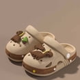 thumbnail image 5 of Likimi Kids Toddler Girls Boys Slippers Casual Comfortable Cartoon Lightweight Summer House Shoes For Indoor Outdoor Khaki Size 6.5-7 Years, 5 of 7