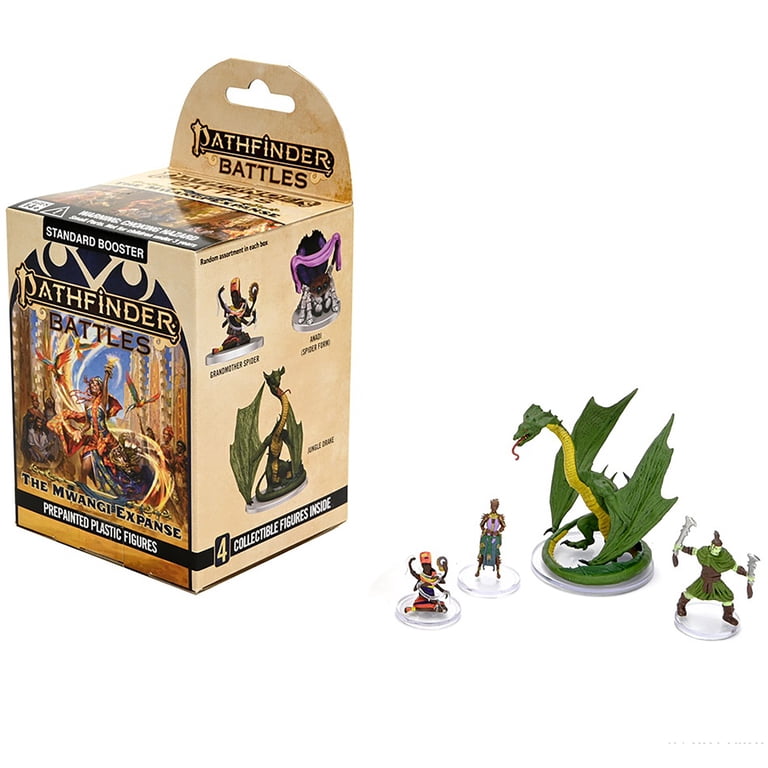 WizKids Pathfinder Battles: Mwangi Expanse Booster Brick - 8 Packs, 32 Pre-Painted Miniatures For Tabletop RPG