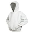 thumbnail image 2 of Txeol Men's Oversized Sweatshirt with Hood Loose Long Sleeve Pullovers Workout Casual Hoodies with Pocket,White,M, 2 of 8