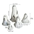 thumbnail image 3 of Halloween Ghost Figurine Resin Ghost Sculpture Statue Cute Halloween Decorations Spooky Tiered Tray Decor for Indoor Home Table Centerpieces Party Kitchen Tabletop Shelf, 3 of 7