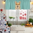 thumbnail image 5 of 2 Pack Valances for Window, Green Dog Short Curtains for Kitchen Bedroom Living Room, Funny Animals Modern Art Rod Pocket Small Window Treatment Valance Drapes 42 x 18 Inch, 5 of 8