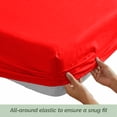 thumbnail image 4 of Elegant Comfort Hotel Luxury Microfiber 4-Piece Pillowcase Set, Queen, Ruby Red, 4 of 7