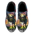 thumbnail image 2 of Veteran Memorial Day Honor The Fallen American flag Soldier Kneeling The Cross Shoes Sneakers Black Size 4, 2 of 7