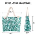 thumbnail image 4 of AOUNQ Large Beach Bags for Women Waterproof Tote Bag with Zipper Carry on Bag for Vacation Travel,Leaf, 4 of 6