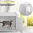 thumbnail image 3 of Bestpet Cat Litter Box Enclosure Covered Litter Box Enclosed Cat House Condo Side Table Hidden Cat Washroom Enlarged Cat Litter Cabinet Cat Furniture Litter Tray with Door，White, 3 of 7