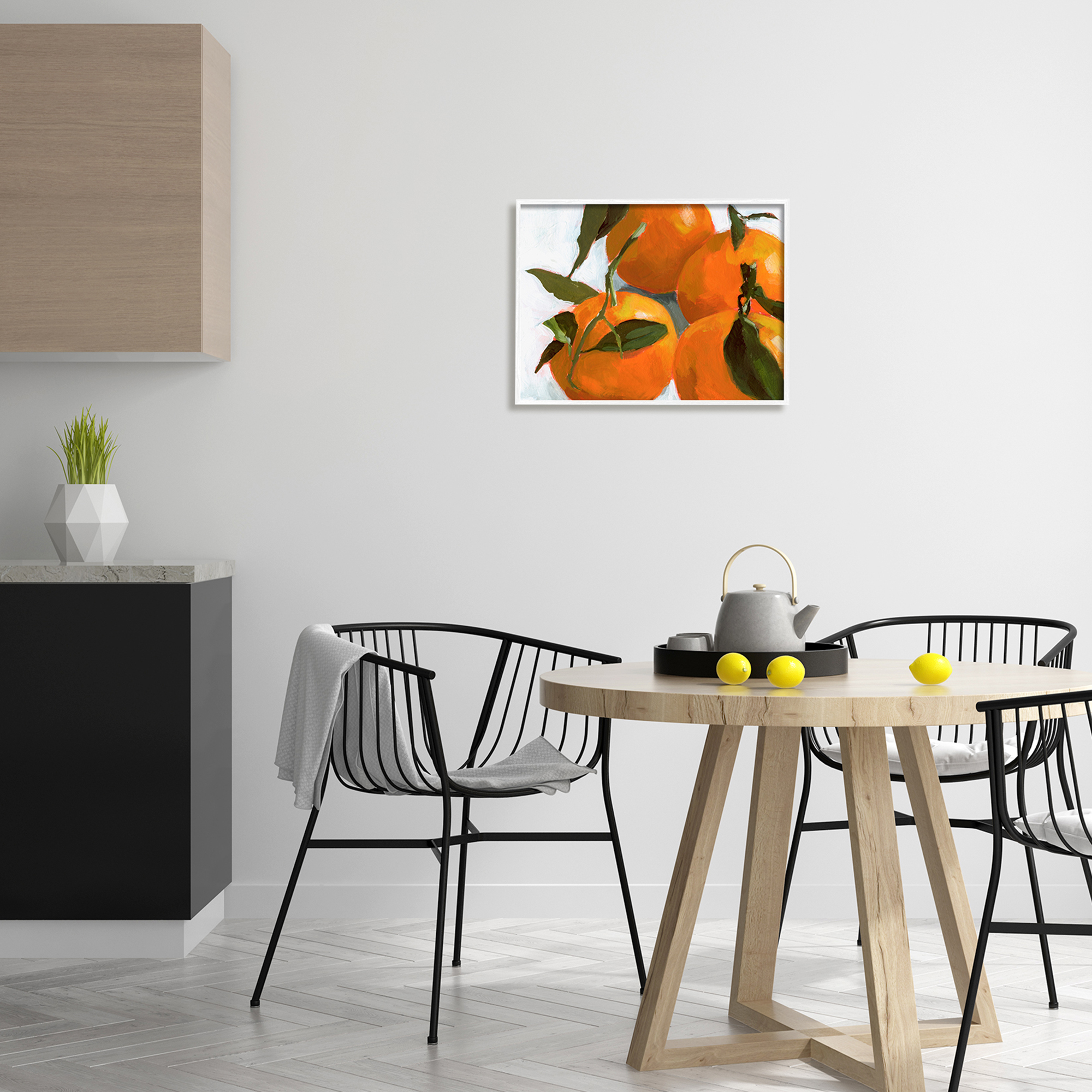 Stupell Industries Traditional Tabletop Oranges Still Life Realistic Painting,20 x 16, Design by Victoria Barnes