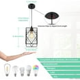 thumbnail image 3 of Farmhouse Pendant Light Fixtures, Set of 2 Black Farmhouse Hanging Chandelier Lights with Glass Shade, Mini Industrial Ceiling Lamp for Kitchen Island Dining Room Over Sink Hallway Bedroom, 3 of 9