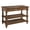 Brown, variant on OSHOME 52" Farmhouse Kitchen Island with Drawers and Shelves – Solid Wood Kitchen Prep Table, Harvest Black with Distressed Brown Top