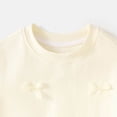 thumbnail image 3 of KyCheLot T-Shirts à Col Rond pour Filles T-Shirts d'Été de Couleur Unie à Manches Courtes T-Shirts Confortables Mignons avec Nœud, 3 of 7