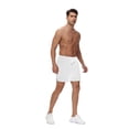 thumbnail image 3 of Taigaofy Men's 5" Workout Athletic Running Shorts Quick Dry Lightweight Gym Shorts White XL, 3 of 9