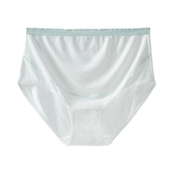 Ruimatai Women's Cotton High Waist Underwear 5-Pack Comfortable Soft Breathable Panties Solid Color Briefs