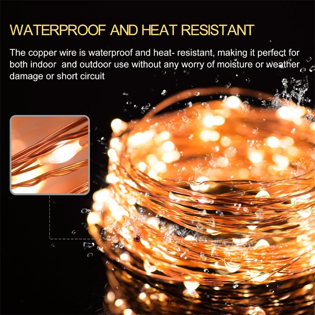 200 LED Solar String Light, 72ft Christmas Wedding Decoration String Lights, Waterproof Outdoor Solar Rope Lights, Warm Tube Lights for Party Deck Yard Garden Porch Camping Decor, 2Pack