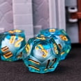 thumbnail image 4 of Cusdie Sharp Edges DND Dice, Death Peeping Eyes Liquid Core Dice, 7 PCs D&D Dice, Handcrafted Polyhedral Dice Set, for TTRPG Role Playing Game Pathfinder, 4 of 5