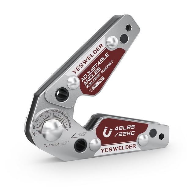 Imán de soldadura YESWELDER, ángulo ajustable 20-200°, 22 kg