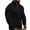 Black, variant on Men's Quarter Zip Sweater Waffle Knit Sweater Mock Neck Sweater Casual Pullover Cable Knit Sweater Blue 3XL