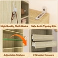 thumbnail image 5 of Homieasy 2-Pack 10-Tier Shoe Cabinet Set with 4 Drawers, 65cm Width Freestanding Organizer – for Entryway, Bedroom, Living Room,White Oak, 5 of 9