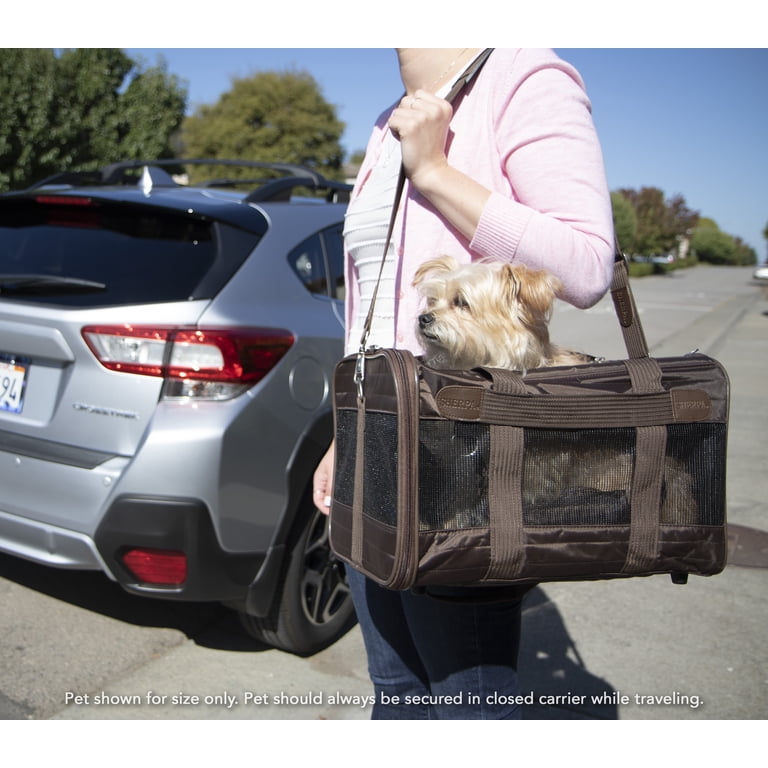 Sherpa original delux ブラウン ペットソフトキャリーバッグ Sherpa Travel Original Deluxe Airline Approved Pet Carrier, Brown